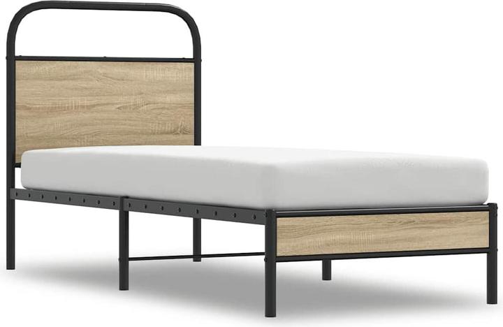 Immagine prodotto VidaXL Struttura letto senza materasso 120x190 cm in legno di quercia affumicata (120 x 190 cm)