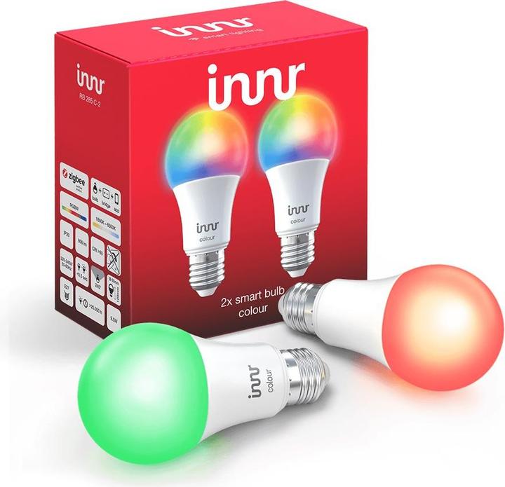 Actual product image Innr Smart Bulb Colour (E27, 10 W, 806 lm, 2 x, F)