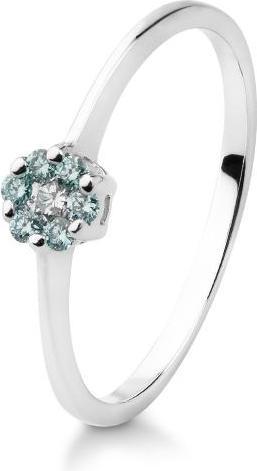 Produktbild Breuning RING - BRILLANT ICE BLUE/Brill. 0,15 Ct. H/si (54, 585/14 K Gold)