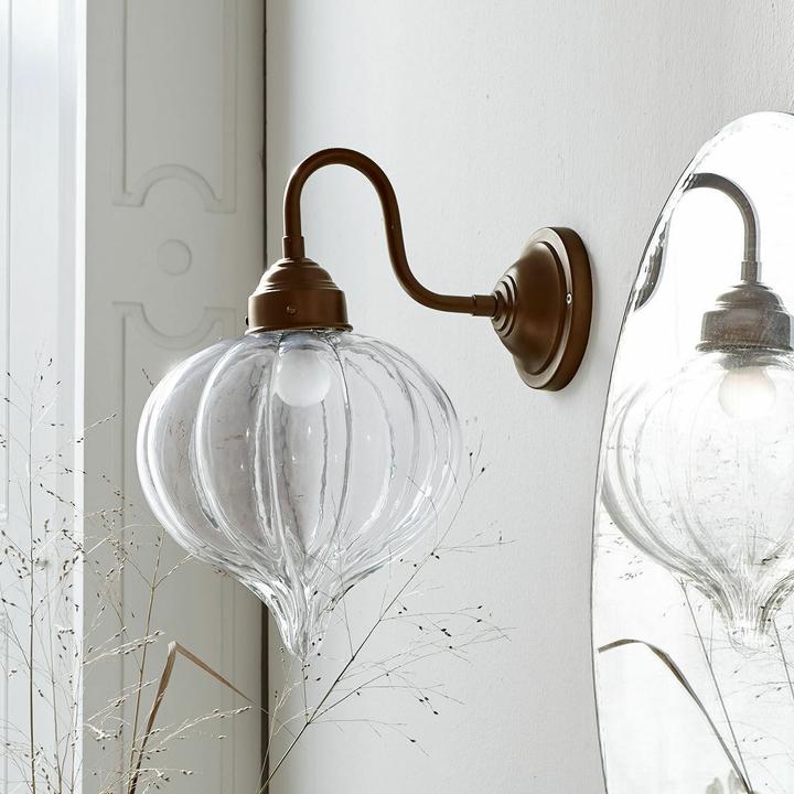 Image du produit Loberon Applique murale Baisse clair/laiton (E27)