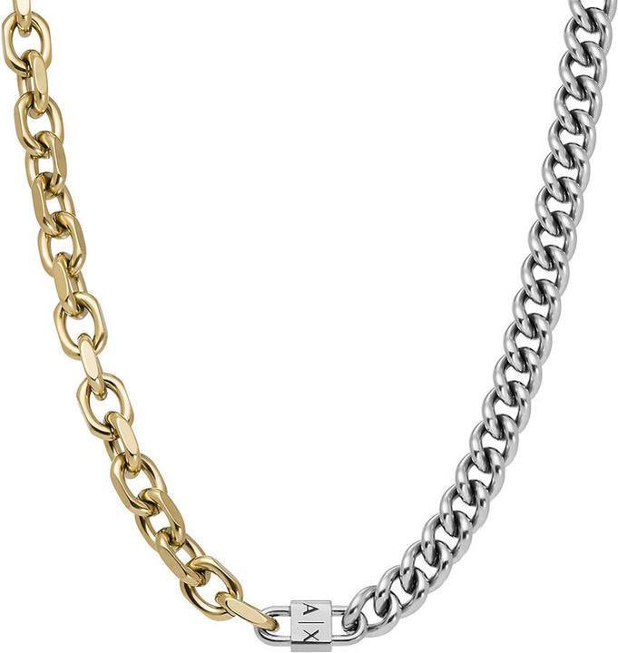 Armani Exchange Fashionable menÂ's bicolor necklace AXG0113710 (Edelstahl)