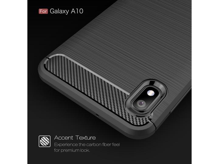 Produktbild Screenguard Samsung Galaxy A10 Hülle Carbon Brushed Soft TPU (Samsung Galaxy A10)