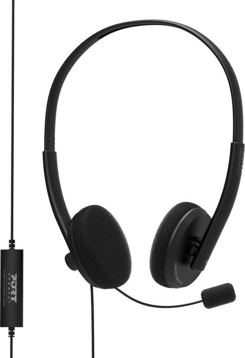 Actual product image Port Designs 901604 Headphones & Headset Headband USB Type-A Black (Cable, USB-A)
