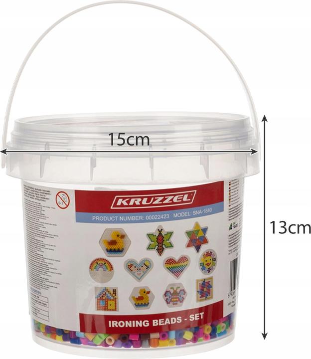 Actual product image Kruzzel Bead puzzle set with 5000 beads and shapes