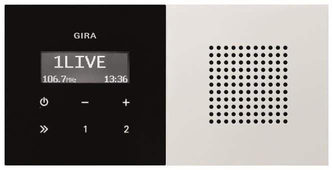 Actual product image Gira Flush-mounted radio RDS loudspeaker 2280112 (FM)