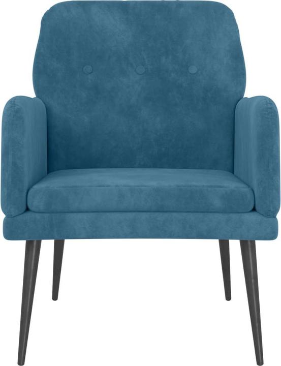 Immagine prodotto VidaXL Sessel Blau 62x79x79 cm Samt,Farbe: Blau,Material: Samt (100