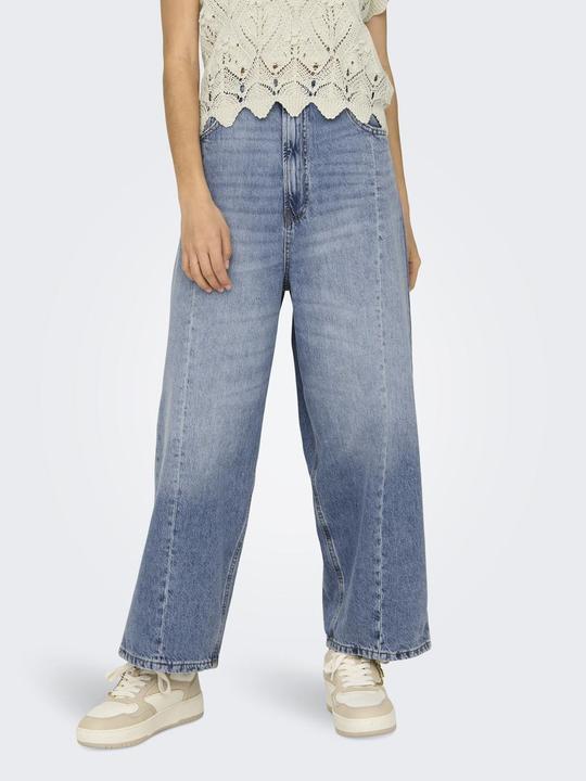 Image du produit Only Coupe ample, raccourcie Taille haute Jeans Coupe large jeans (28)