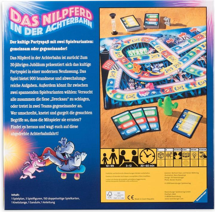 Immagine prodotto Ravensburger Gioco di salotto L'ippopotamo sulle montagne russe (Tedesco)