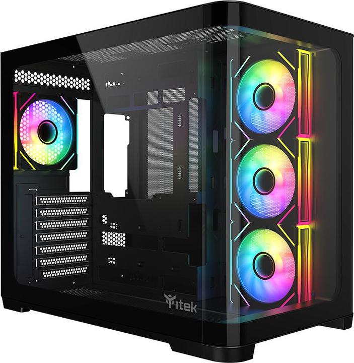 Actual product image Itek Dark Cave Curved (mATX, ATX, Mini-ITX)
