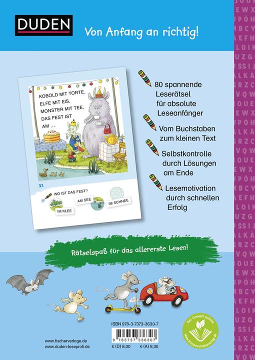 Immagine prodotto Duden Leseprofi – Lustige Abc-Rätsel für die Vorschule (Tedesco, Ute Mueller-Wolfangel, Riciclatori sandra, 2022)