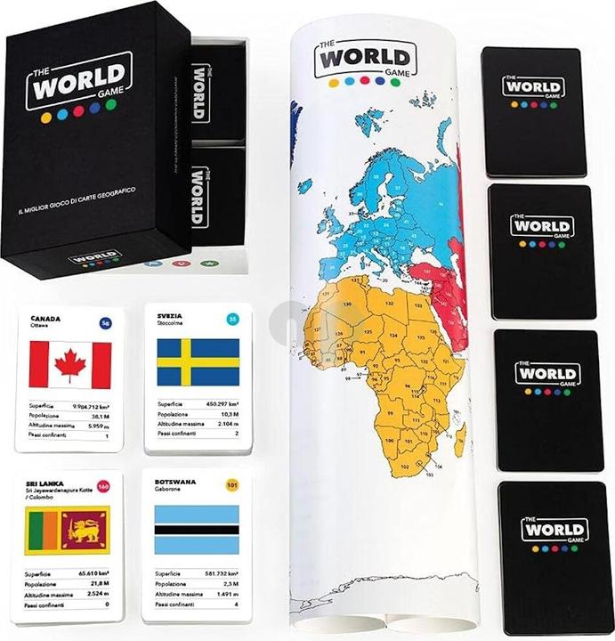 Actual product image The World Game Gioco di Carte Geografia (Italian)