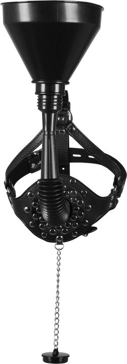 Actual product image Ouch! Open Mouth Gag Head Harness with Funnel