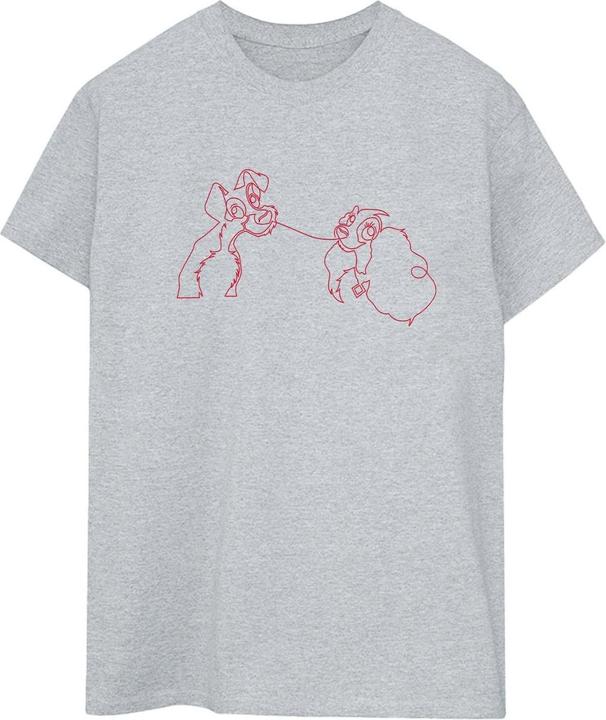 Produktbild Disney Lady And The Tramp Spaghetti Outline TShirt (M)