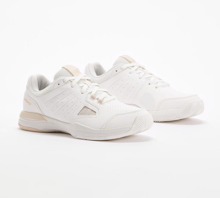 Actual product image Artengo Women'S Tennis Shoes Clay Court Ts500 White Beige (42)
