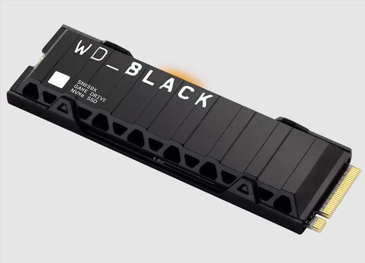 Actual product image WD Black SN850X with heatsink (1000 GB, M.2 2280)