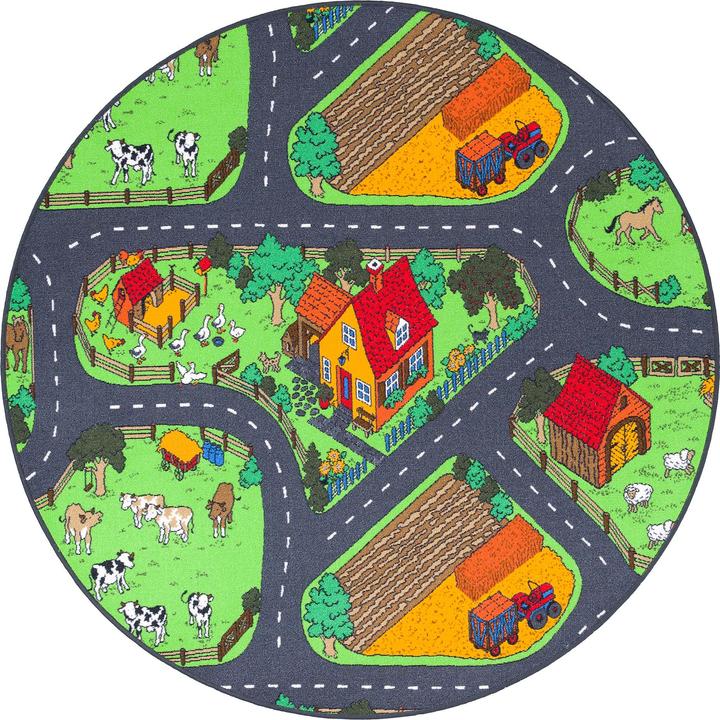 Immagine prodotto Snapstyle I bambini giocano alla fattoria di tappeti (133 x 133 cm)