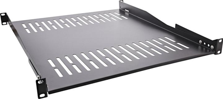 Actual product image InLine 19" shelf, 550mm, 50kg, 1U, RAL 9005 black
