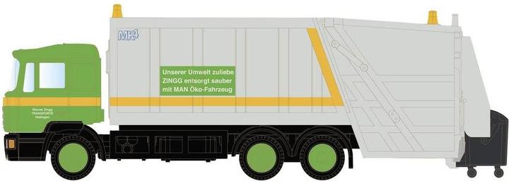 Produktbild Lemke Minis by LC4663 N LKW Modell MAN F90 Müllwagen neutral, Zingg (CH) (Spur N)