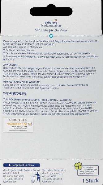 Produktbild dm babylove Regenschutz