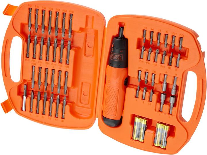 Image du produit Black & Decker Coffret d'accessoires de 54 pièces avec tournevis à batterie (Fonctionnement sur secteur)