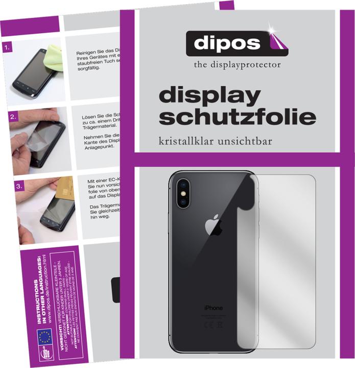 Produktbild Dipos Displayschutzfolie Crystalclear (2 Stück, Apple iPhone XS)