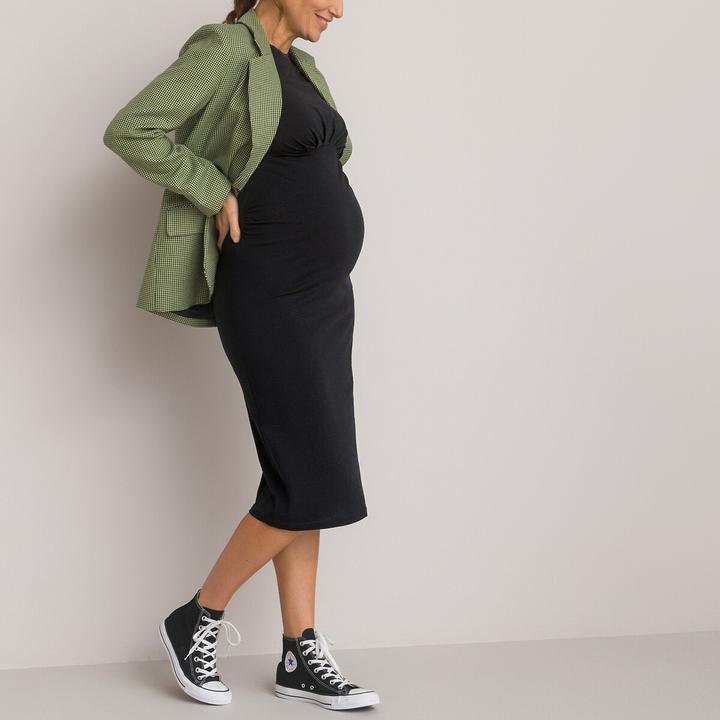Actual product image La Redoute Collections Maternity dress with straight cut and short sleeves (L)