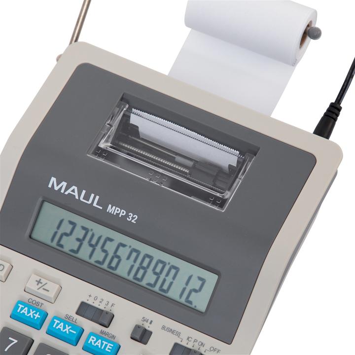 Actual product image Maul Calculator MPP32 Grey (Batteries, Electrical connection)