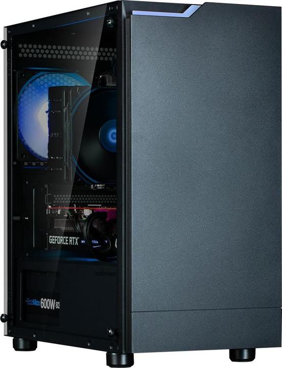 Zalman T4 plus RGB tempered glass black
