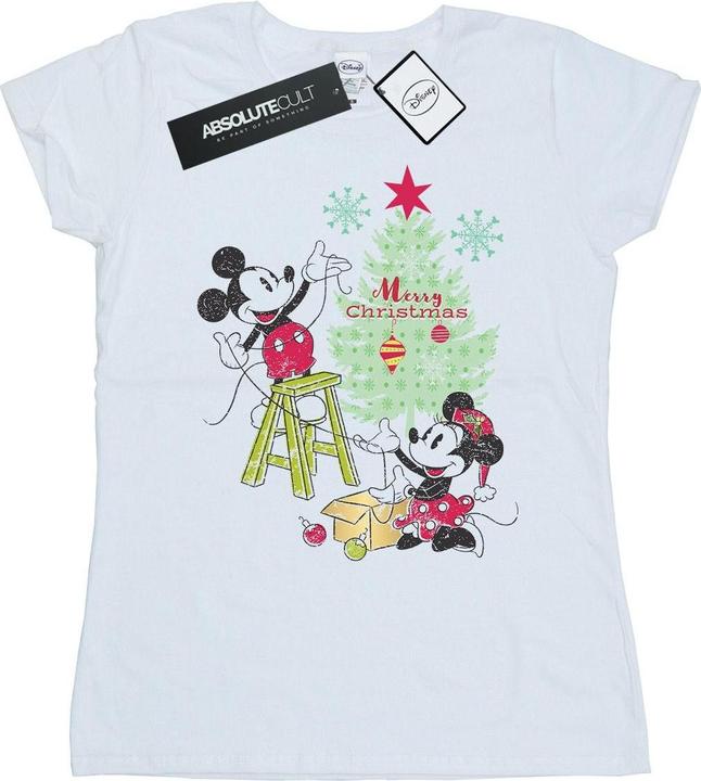 Disney Mickey And Minnie Christmas Tree TShirt (XL)