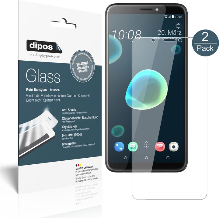 Actual product image Dipos Screen Protector Anti-Shock (2 Piece, HTC Desire 12+)