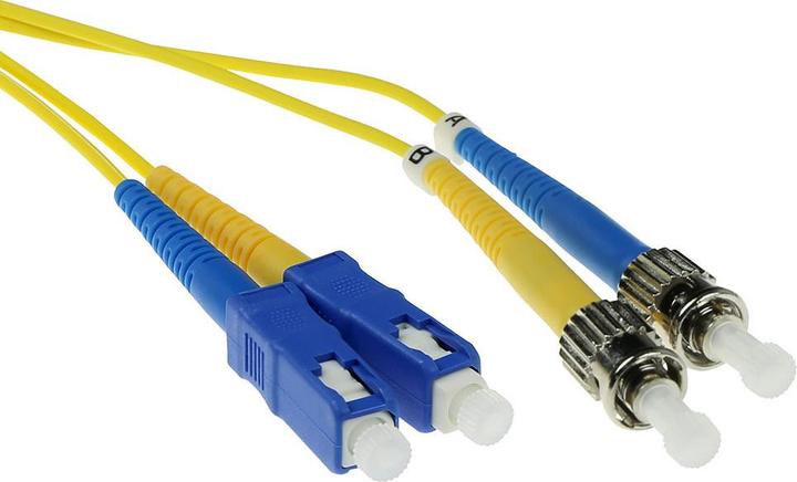 Actual product image SC-ST 9/125um OS1 Duplex 1.50m 1.5m SC ST Yellow Fiber Optic Cable (CAT6, 1.50 m)