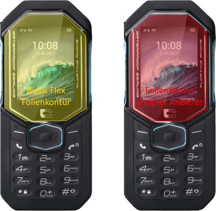 Produktbild Dipos Displayschutzfolie Full-Cover 3D (3 Stück, Crosscall Shark-X3)