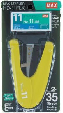 Actual product image Max Stapler Vaimo 11 lemon yellow, flat stapler (32 Sheets)