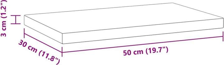 Actual product image VidaXL Wall shelves 2 pcs. Noble (50 x 30 x 3 cm)