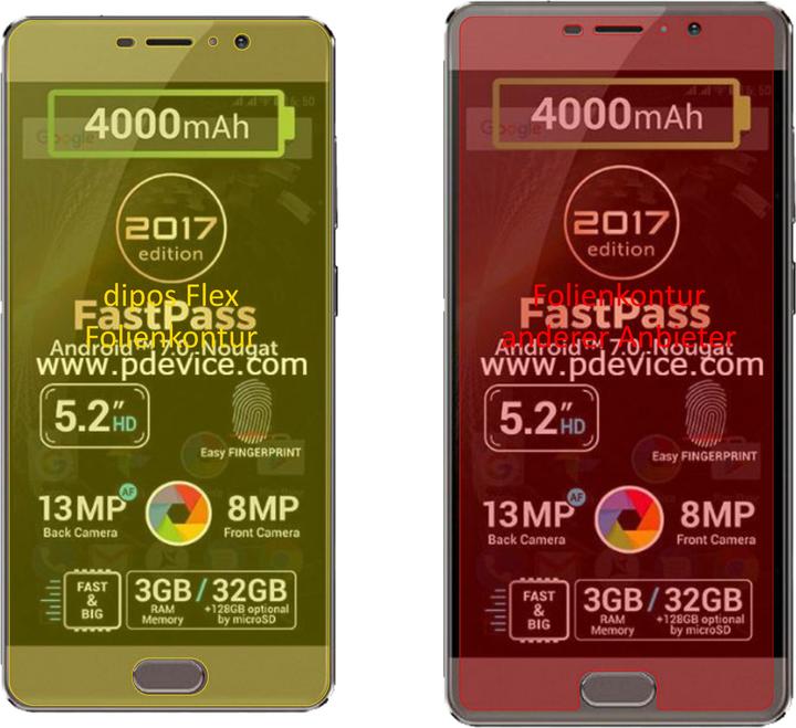 Produktbild Dipos Displayschutzfolie Full-Cover 3D (3 Stück, Allview P9 Energy Lite)