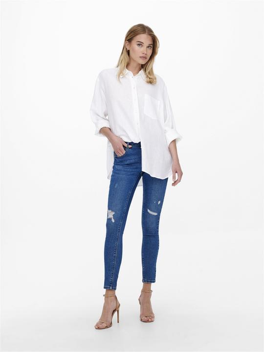 Actual product image Only Plain linen mix shirt (L)