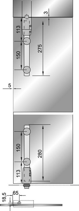 Actual product image Dormakaba Hinged door fittings MANET COMPACT