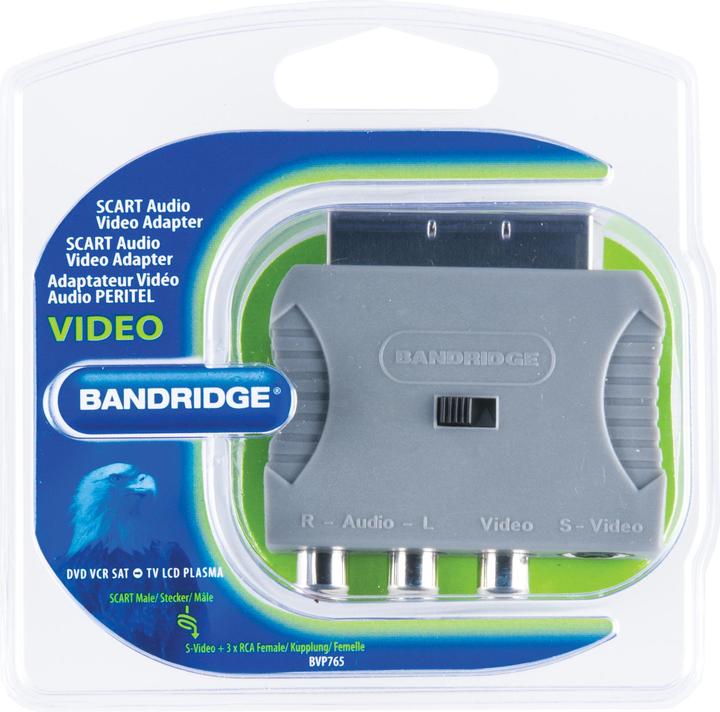 Produktbild Bandridge BE BL SCART M - S-Video + 3xRCA F (Scart, Cinch)