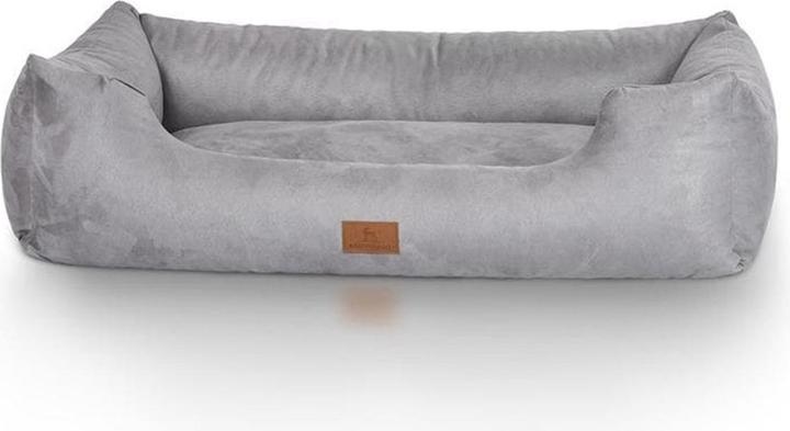 Produktbild Knuffelwuff Hunde-Bett Dreamline Velour XL, 105 x 75 cm, Grau (Hund)