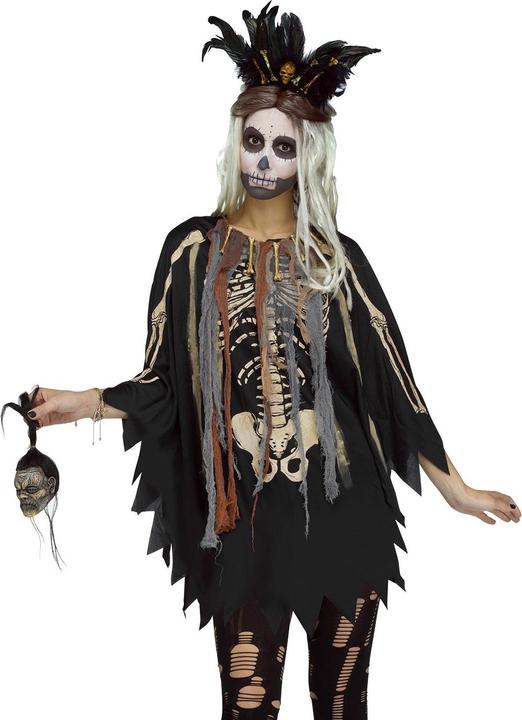 Produktbild Widmann Voodoo Priestrin Umhang: Poncho mit Kapuze (One Size)