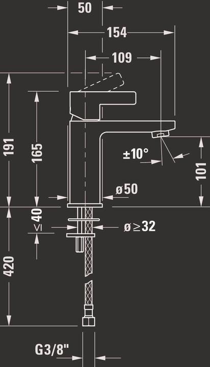 Produktbild Duravit EH-WT-MI D-NEO M ohne Zugstangen-Ablaufgarnitur chrom