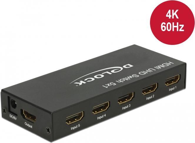 Actual product image Delock 5 Port HDMI Switch, actively amplified