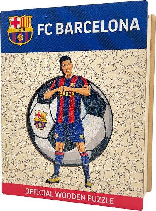 Image du produit Iconic FC Barcelone - Robert Lewandowski - puzzle en bois taille S (150 pièces) (150 pièces)