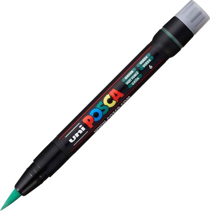 Actual product image Posca Brush tip marker (Green, 10 mm, 1 x)