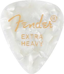 Actual product image Fender 351 Picks, Xheavy White Moto 12 (12 x)