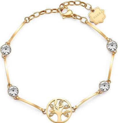 Brosway Gold-plated bracelet Tree of Life with crystals BHKB037