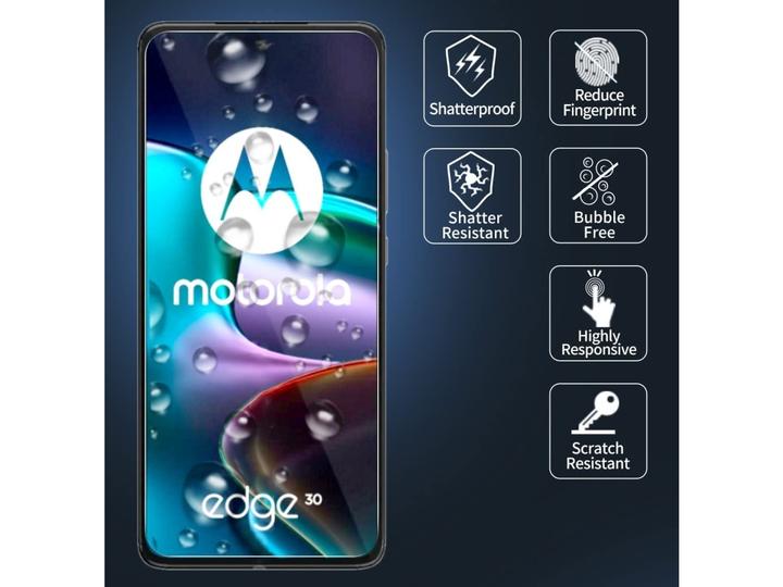 Produktbild Screenguard Motorola Edge 30 Panzerglas Schutzfolie Case Friendly Design (1 Stück, Motorola Edge 30)