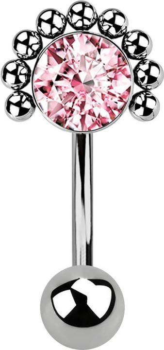 Produktbild Star Piercing Sattel rosegold Schild Zick Zack Brunnen (ohne Messing, Titan G23)