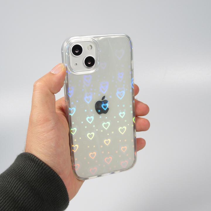 Produktbild PhoneLook Hülle irisierende Herzen Animationseffekt (Apple iPhone 13)