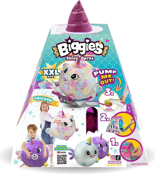 Produktbild Moose Biggies aufblasbares Einhorn-Regenbogen Plüschtier